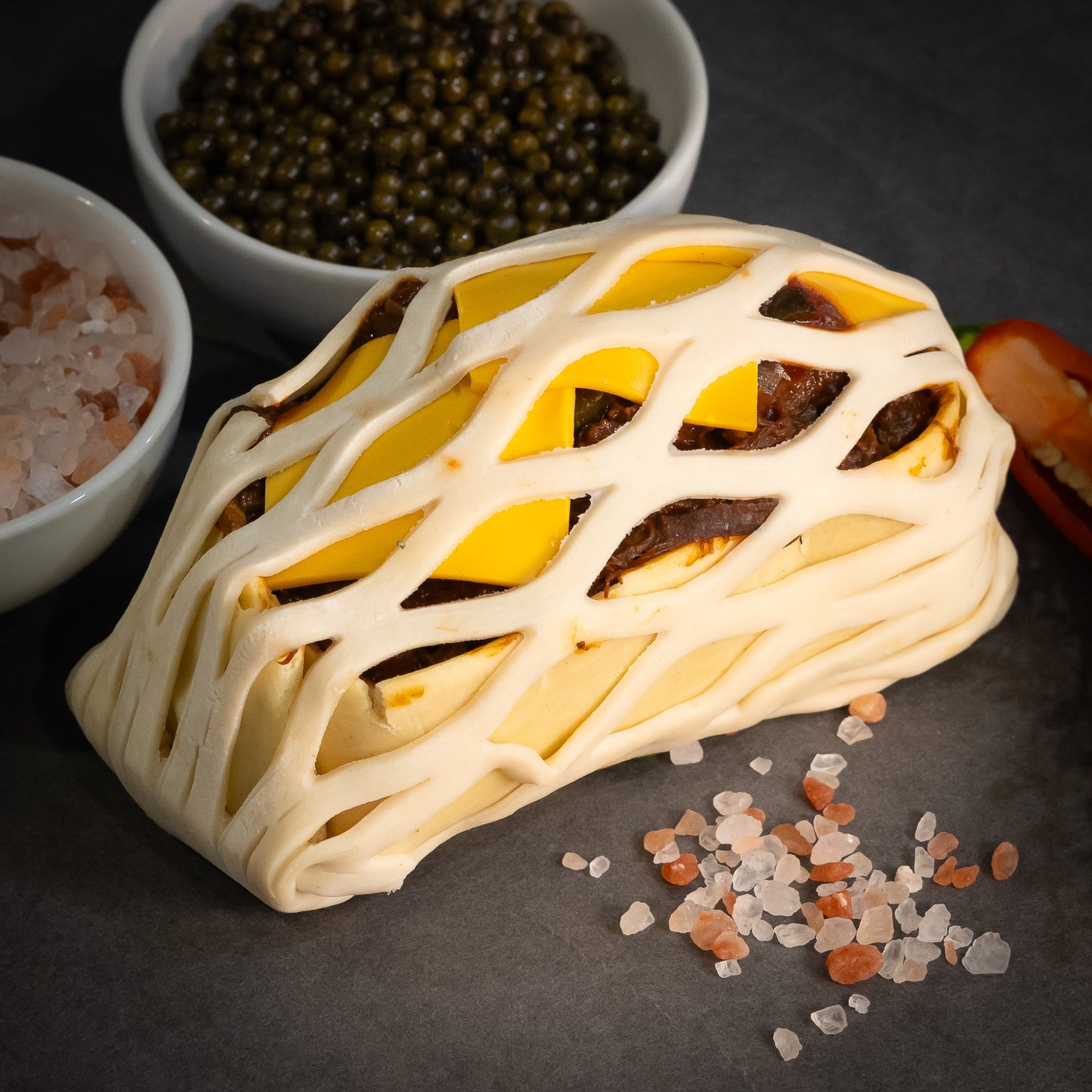 Cheeseburger Lattice Pastry