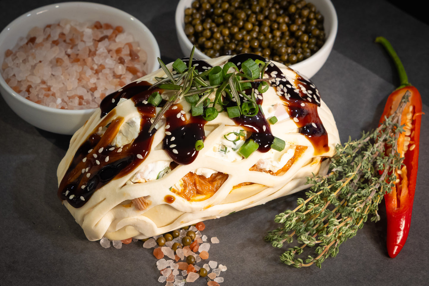 Smoked Pulled Pork Lattice Pastry