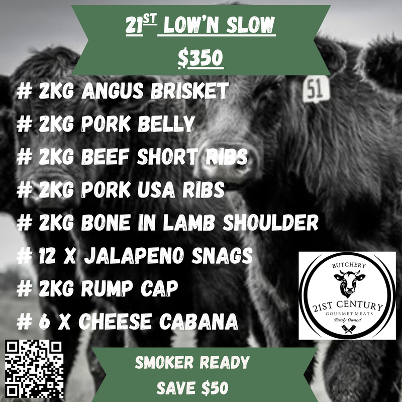Advertisement for a meat package with beef and lamb, featuring product details and branding.